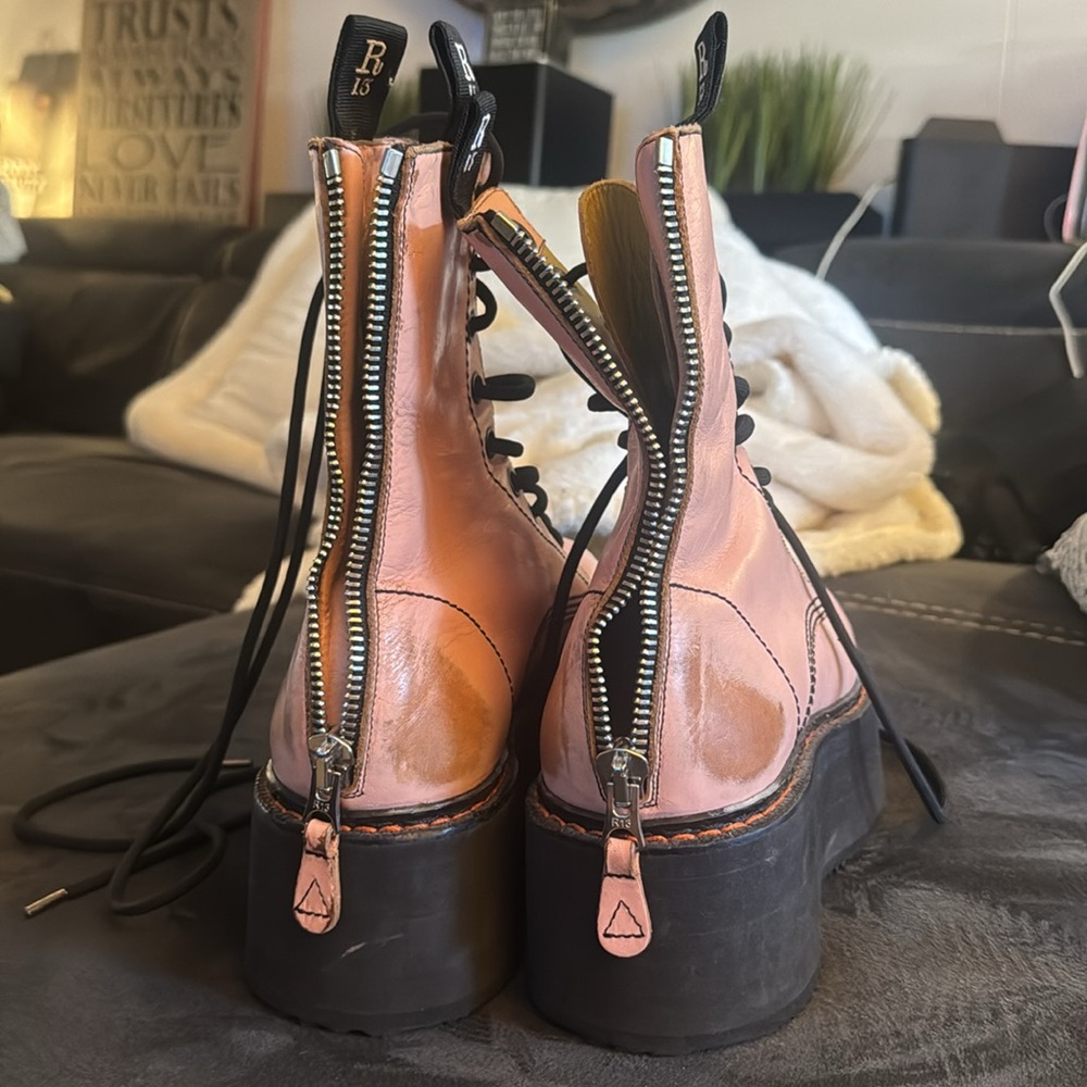 RARE R13 - size 39 double stack boot PINK made in Italy COMBAT - Picture 7 of 17